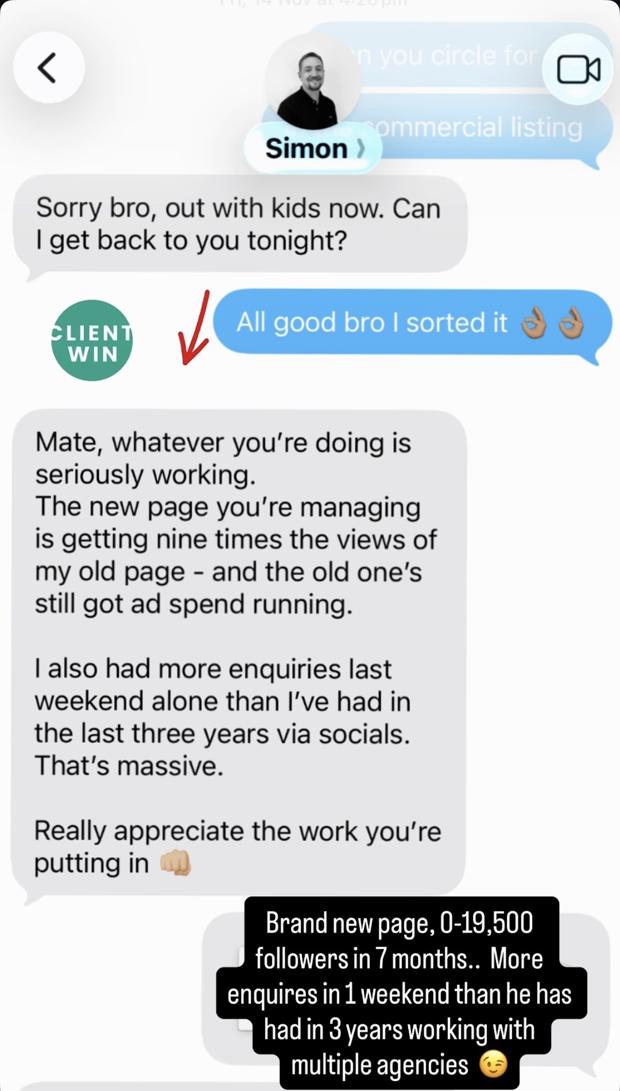 Simon testimonial: whatever you're doing is seriously working